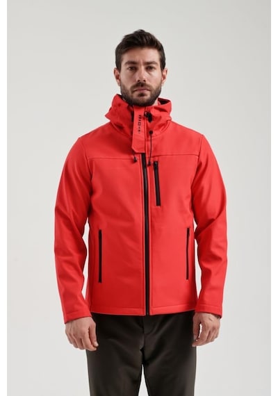 Exuma 2311100 Erkek Kırmızı Yağmur Rüzgar Geçirmez Softshell Özellikli Mont 001