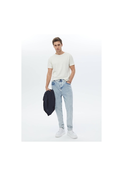Kip Açık Mavi Carrot Fit Denim %100 Pamuk Pantolon Çok Renkli