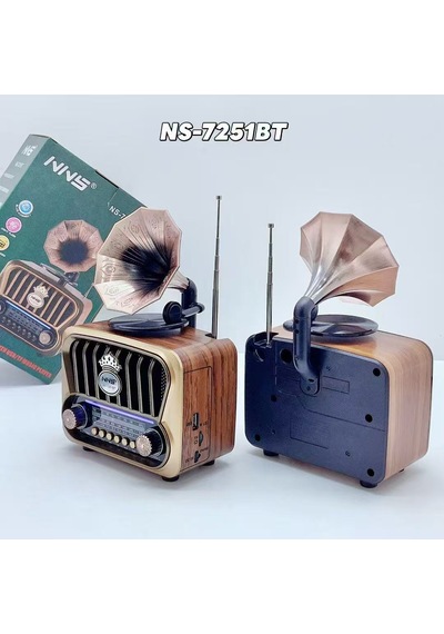 Şarjlı Mp3/bluetooth/usb/ Nostaljik Kablosuz Fm Radyo Speaker Ns-7251