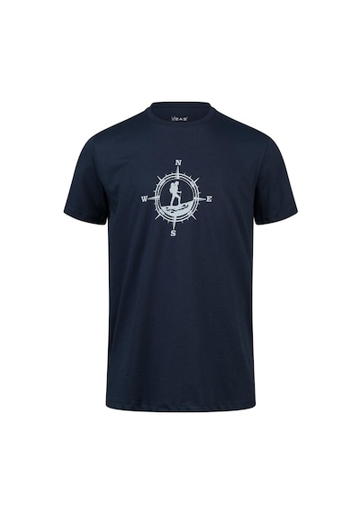 2as Alex Baskılı Erkek Sıfır Yaka T-shirt Lacivert