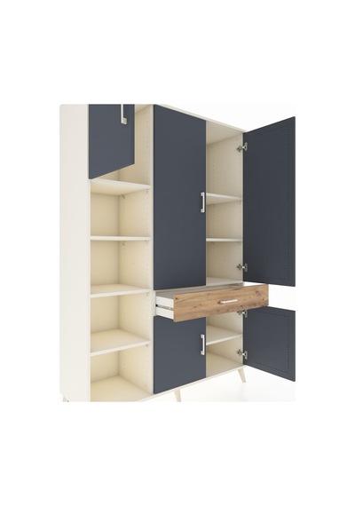 Hyperion Dolap 8 Raflı Tek Çekmeceli 5 Kapaklı 132x44x195 Aytaşı-antrasit/çam Antrasıt/atlas Çam - Aytası Hyperion Dolap 8 Raflı Tek Çekmeceli 5 Kapaklı 132x44x195 Aytaşı-antrasit/çam Antrasıt/atlas Çam - Aytası