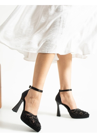 Dabab Shoes Pearly Siyah Kadın Platformlu 11cm Topuklu İncili Bilekten Bantlı Abiye Gelin Düğün Ayakkabısı Dabab Shoes Pearly Siyah Kadın Platformlu 11cm Topuklu İncili Bilekten Bantlı Abiye Gelin Düğün Ayakkabısı