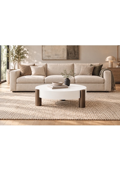 Noryn Yuvarlak Orta Sehpa Çap 90cm Beyaz Ve Bronz Renk Metal Ayak 35cm Modern Tasarım Dekoratif Beyaz - Bronz Noryn Yuvarlak Orta Sehpa Çap 90cm Beyaz Ve Bronz Renk Metal Ayak 35cm Modern Tasarım Dekoratif Beyaz - Bronz