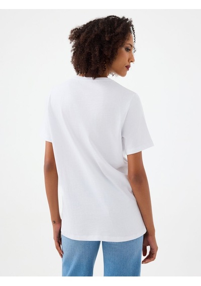 LOFT Regular Fit Kadın Tshirt K.kol Lf2039012 Q1.v1 Beyaz