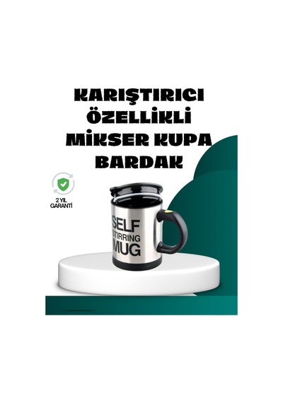 Otomatik Karıştırmalı Termos Kupa Ergonomik Tasarım Diğer