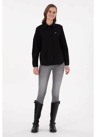 U.s. Polo Assn. Kadın Siyah Gömlek Desenli 50297103-vr046 Siyah