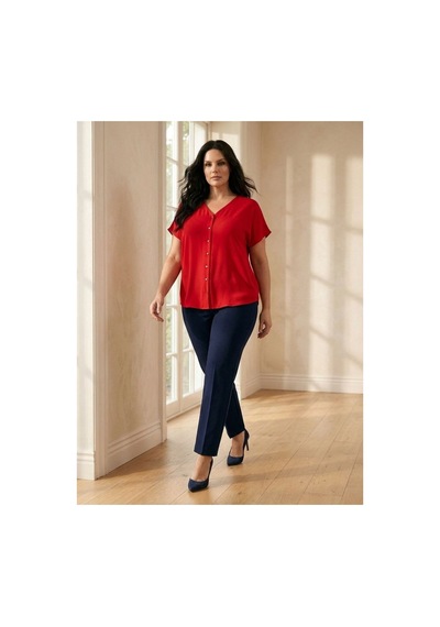 Hanezza Büyük Beden V Yaka Yarasa Kol Jessica Krep Bluz - Pudra, Dubai Yeşili, Siyah, Beyaz Kırmızı - 640407848 Kırmızı Hanezza Büyük Beden V Yaka Yarasa Kol Jessica Krep Bluz - Pudra, Dubai Yeşili, Siyah, Beyaz Kırmızı - 640407848 Kırmızı