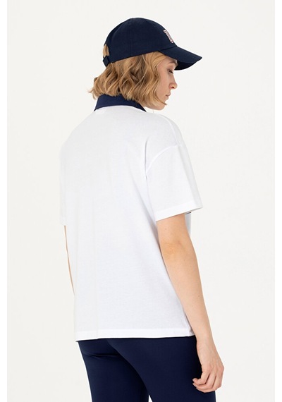 U.S. Polo Assn. Kadın Polo Yaka Tişört 50263959-vr013 Beyaz