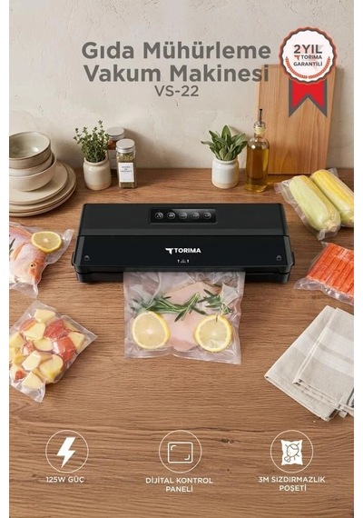 Restoran Tipi Hediye Alternatif Hızlı Paketleme Gıda Mühürleme Vakum Makinesi Vs22 Siyah Çok Renkli