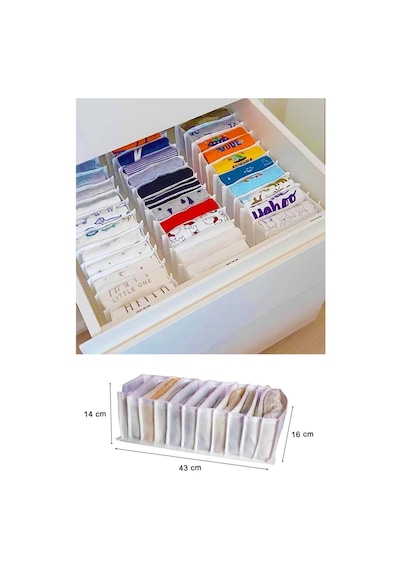 Akordiyon Çekmece Düzenleyici Organizer 11 Gözlü Kumaş Çok Renkli Tr Diğer