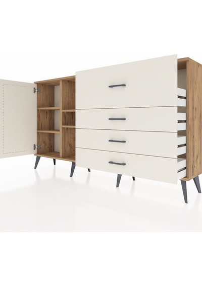 Arges Konsol 4 Raflı 4 Çekmeceli Tek Kapaklı 176x30x99 Çam-aytaşı Aytası - Atlas Çam Arges Konsol 4 Raflı 4 Çekmeceli Tek Kapaklı 176x30x99 Çam-aytaşı Aytası - Atlas Çam