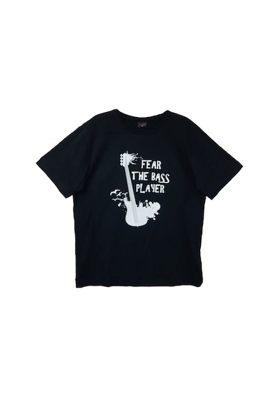 Stoned&Fame Gitar Baskılı T-shirt SIYAH