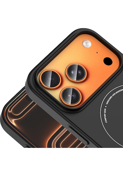 İphone 17 Pro Max Kılıf M-safe Şarj Özellikli Kamera Korumalı Rba Elio Sert Pc Kapak - Derin Mor Çok Renkli