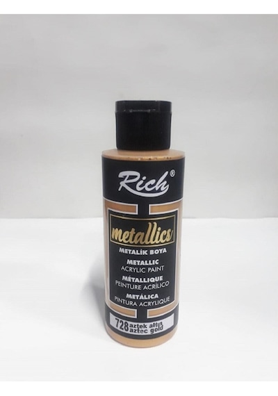 Metalik Akrilik Boya - Metallic Acrylic Paint 120cc Aztek Altın 728 0000 Naturel