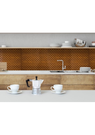 3 Boyutlu Duvar Paneli Kabartmalı Puantiye Desen Pvc 41x41 Cm/ 6 Adet /1 M² Altın Meşe