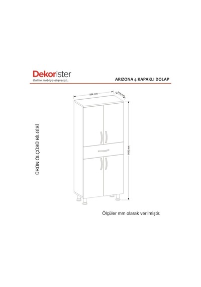 Dekorister Arizona 4 Kapaklı 1 Çekmece Çok Amaçlı Dolap Çok Renkli Dekorister Arizona 4 Kapaklı 1 Çekmece Çok Amaçlı Dolap Çok Renkli