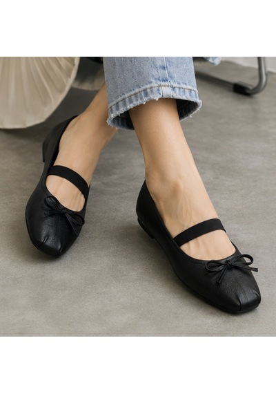 N Napa Shoe Np.19210.siyah.deri Babet