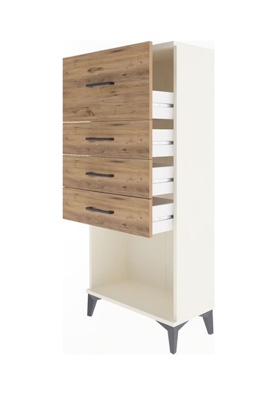 Arges Dolap 4 Çekmeceli 60x30x134 Aytaşı-çam Aytaşı