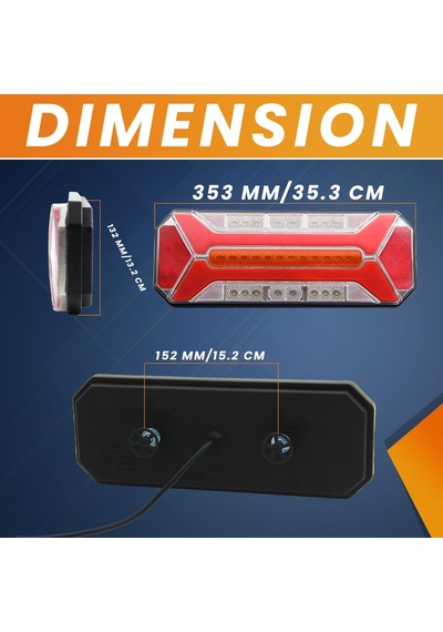 Yeni Star Neon Led Stop Lambası Dinamik Sinyalli Kamyon-tır-dorse-karavan-kamyonet
