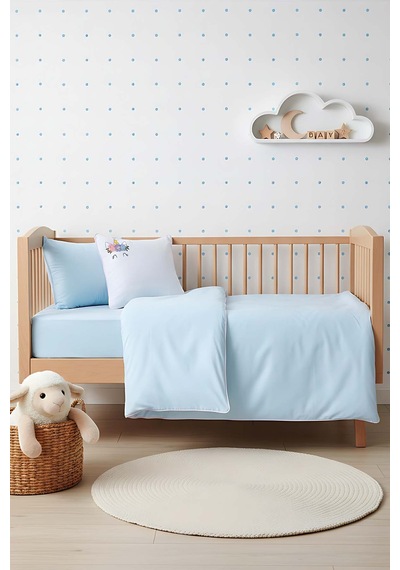 Dolly Mint Punch Nakışlı %100 Pamuklu Bebek Nevresim Takımı Çok Renkli