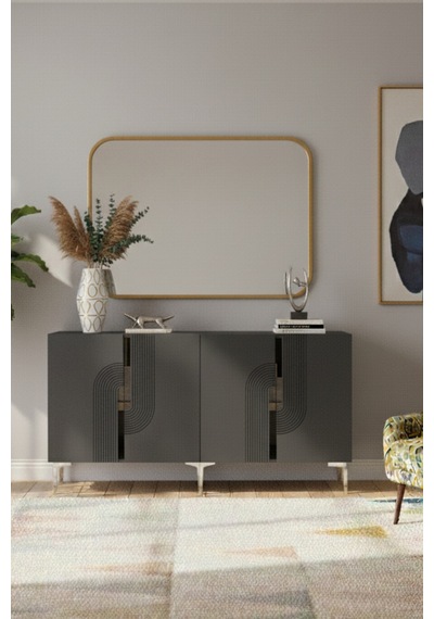 Ka1516 Meyra Konsol Ve Tv Sehpası 150cm Antrasit-silver