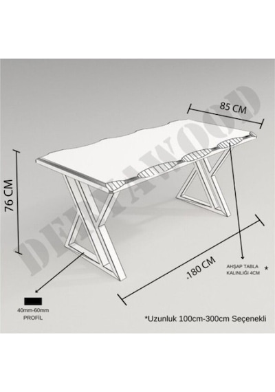 Masif Ahşap Pinus Sulamalı Yemek Masası 85x240x76cm