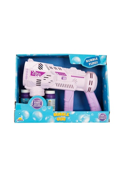 Işıklı Köpük Tabancası 30 Cm - 2 Adet Solüsyonlu Pilli Baloncuk Makinesi+ 500ml Solüsyon Hediyeli
