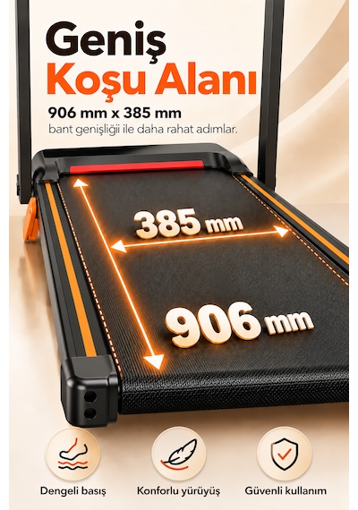Güçlü Katlanabilir Koşu Bandı Ev Tipi Yürüyüş Fitshow App Bluetoothlu Uzaktan Kumanda Sessiz Motor