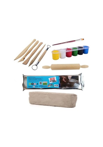 Kil Hamuru Set-4. Seramik Hamuru Başlangıç Seti. Ahşap Ebeşuar. Kil Hamuru Set-4. Seramik Hamuru Başlangıç Seti. Ahşap Ebeşuar.