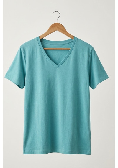 Cotenconcept V Yaka Basic Tişört Mint