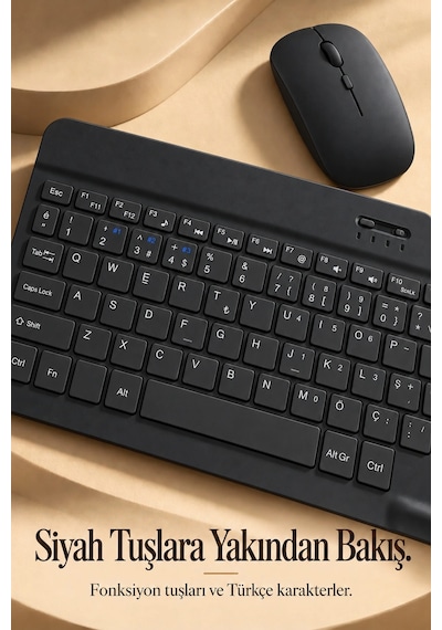 Kablosuz Klavye Mouse Seti Beyaz Türkçe Q Optik