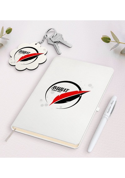 Kişiye Özel Avukat Beyaz Defter Kalem Ve Anahtarlık Seti-1 N11.3711
