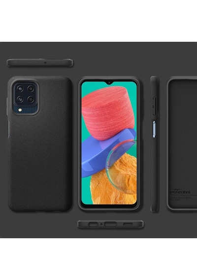 Spigen Galaxy M33 5g İle Uyumlu Kılıf Essential Sand Blast Back Matte Black