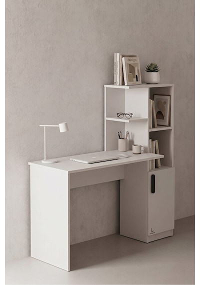 Ders Çalışma Masası 90 Cm Kitaplıklı Çalışma Masası Öğrenci Masası Ofis Çalışma Masası Beyaz Ders Çalışma Masası 90 Cm Kitaplıklı Çalışma Masası Öğrenci Masası Ofis Çalışma Masası Beyaz