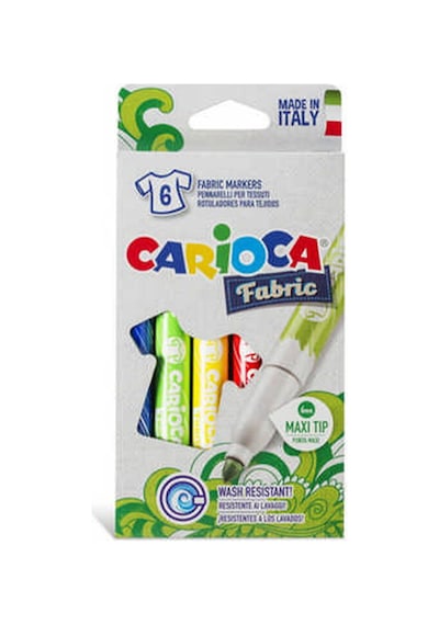 2 Adet Carioca Keçeli Kumaş Boya Kalemi 6lı