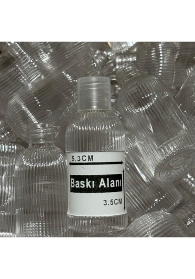 100 Adet 50 Ml Boş Plastik Şişe Prs24 Şeffaf Kapak 0000 Parlak Vernik