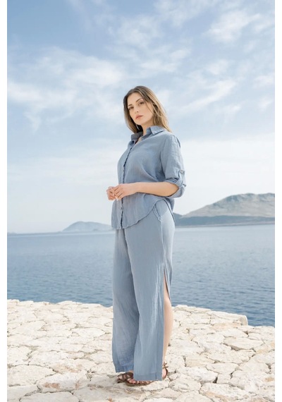 Atelier Chaputs Elya Blue Shirt Çok Renkli