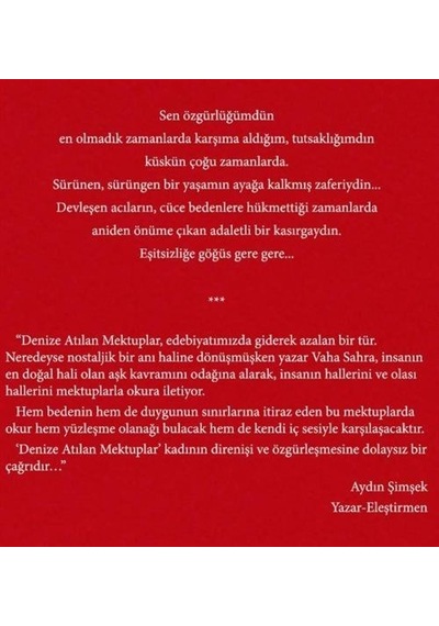 Denize Atılan Mektuplar / Vaha Sahra