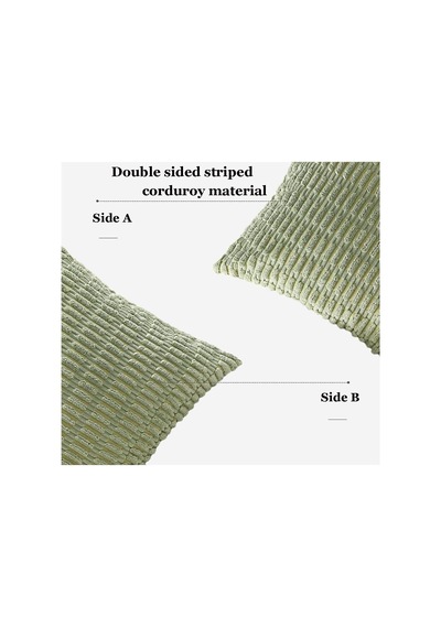 Tr 2'li Set Yumuşak Kadife Yastık Kılıfı 50 X 50 Cm, Dekoratif Sevimli Kare Yastık Kılıfları Izgara Kırlent K Diğer
