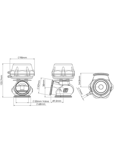 Turbosmart Progate 50mm Harici Wastegate Ts-0502-1001