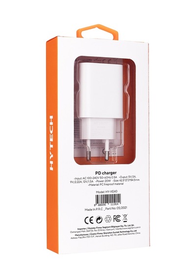 Hytech Hy-Xe40 1Pd 20W Apple Uyumlu iPhone Hızlı Şarj Adaptör