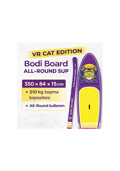 Paddle Board Sup Vr Cat Edition Bodi Cyber Şişme Stand 350x84x15cm Full Set Hediyeli