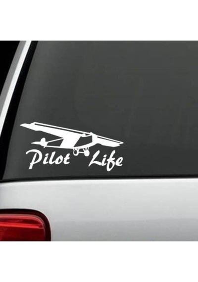 Pilot Hayat Uçak Çıkartma Araba Leptop Sticker Yapıştırma