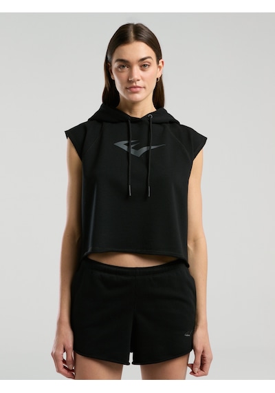 Everlast Ever Classics Wmn Siyah Kadın Crop Kapüşonlu Kolsuz Sweatshirt Siyah
