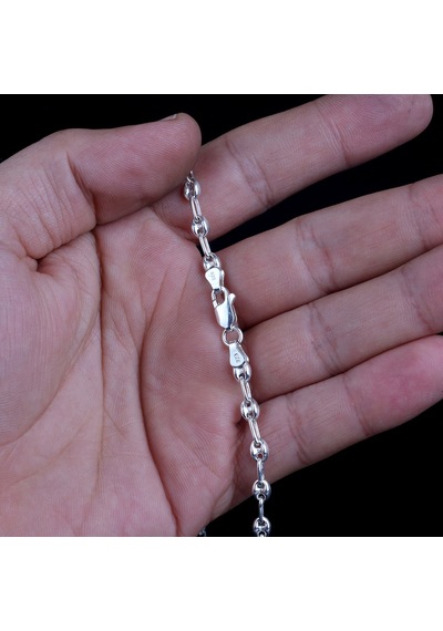 Tesbihsepetim 925 Ayar Gümüş Gemici Model Erkek Zincir