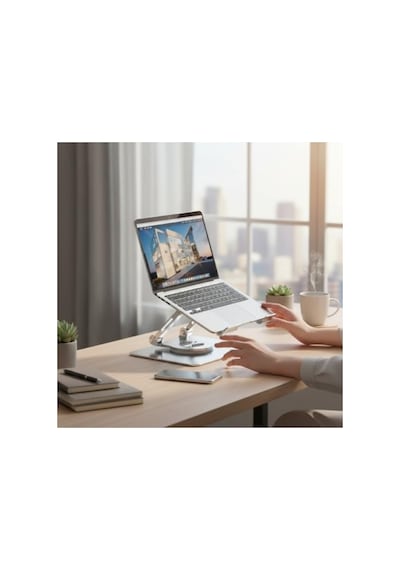 Ayarlanabilir Yükseklik Ve 360 Dönen Laptop Standı, Taşınabilir Notebook Tutucu 1
