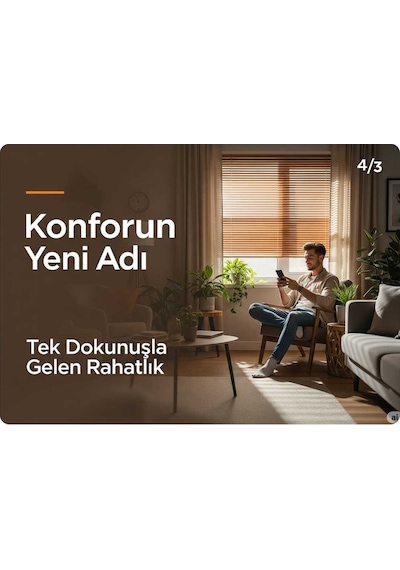 Akıllı Motorlu Zebra Perde, Zaman Ayarlı, Kumandalı, Telefon Ve Sesle Kontrol, Tuya Uyumlu Ekru