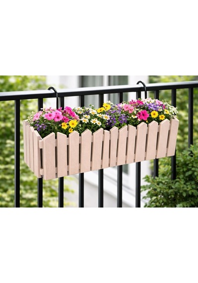 Omnipazar Ozn-616 Efes Askılı Balkon Saksı Takımı 9 Litre No:2 Bej