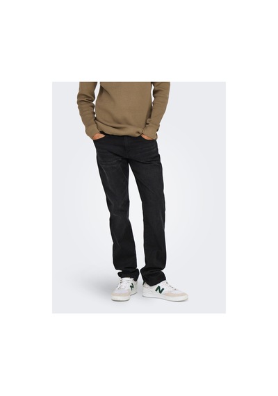 Only & Sons Slim Fit Jeans Onsweft Orta Bel Slim Fit Jeans Siyah