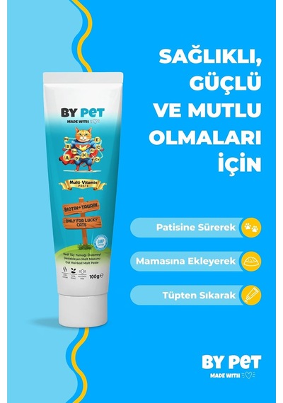 Kedi Multivitamin Takviyesi, Bağışıklık Destekleyici Macun, 100 Gram